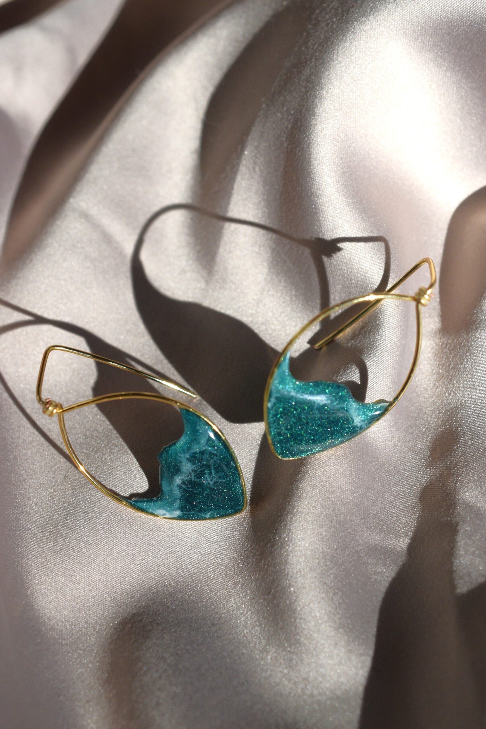 Обеци Sea during Fall - различни форми | позлатен месинг - Image 2