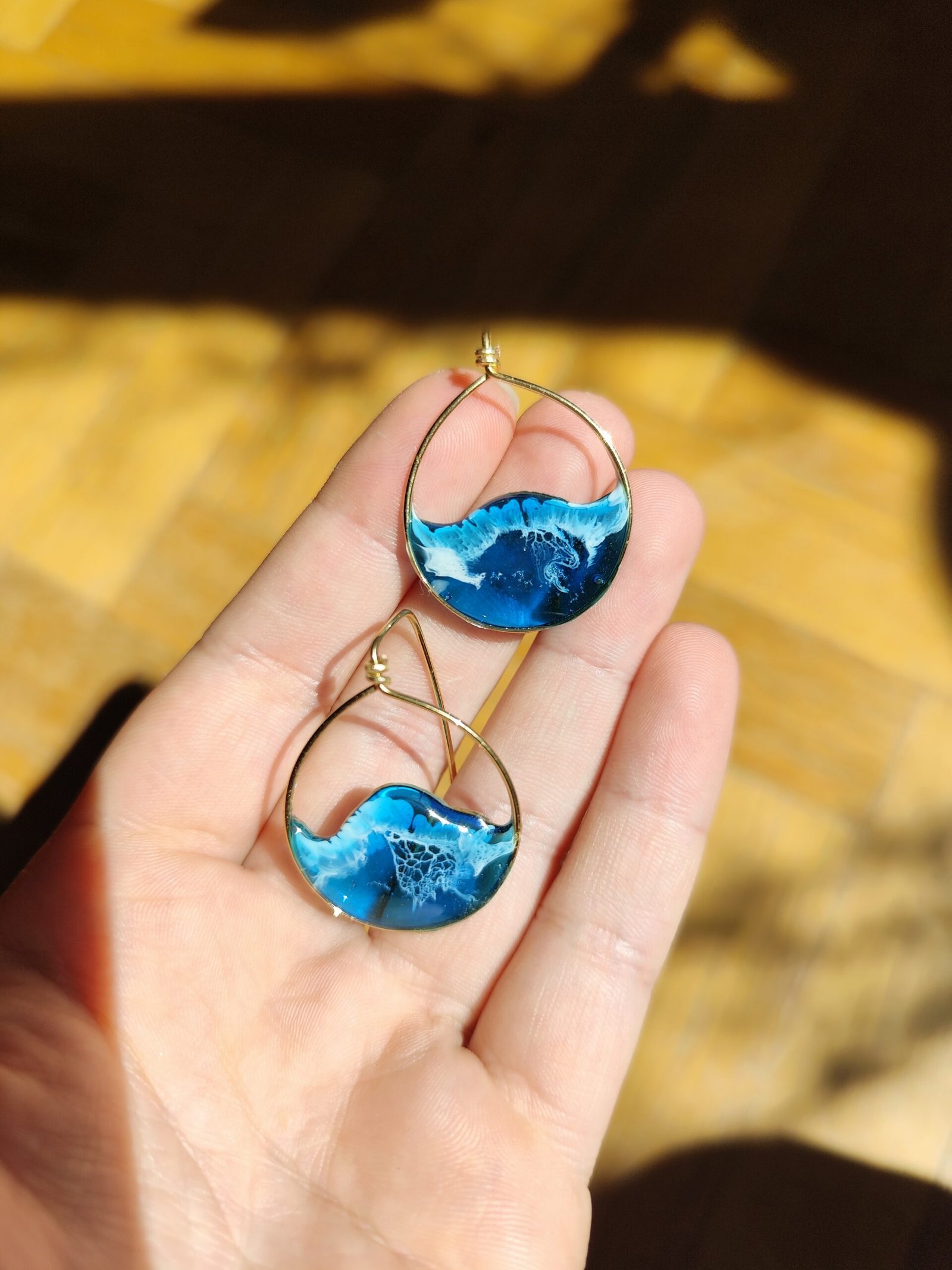 Обеци Sea during Fall - различни форми | позлатен месинг - Image 11