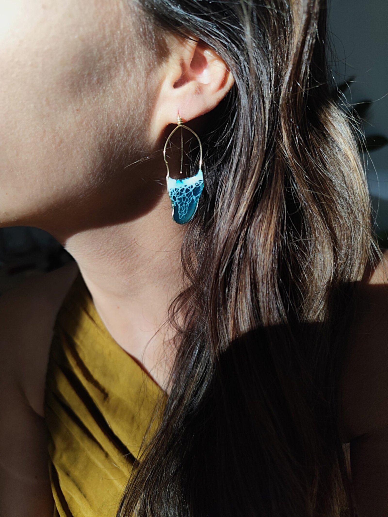 Обеци Sea during Fall - различни форми | позлатен месинг - Image 10