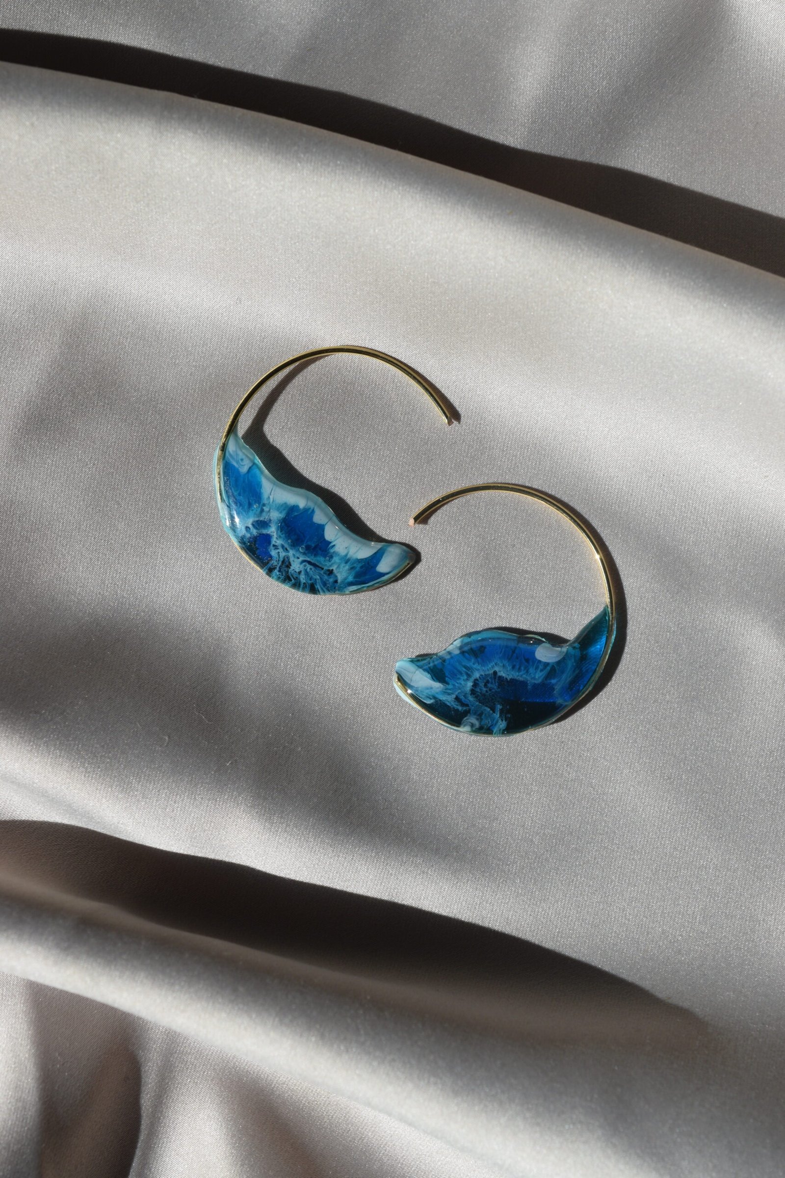 Кръгли Халки в позлатен месинг | Sealed Waves - Image 6