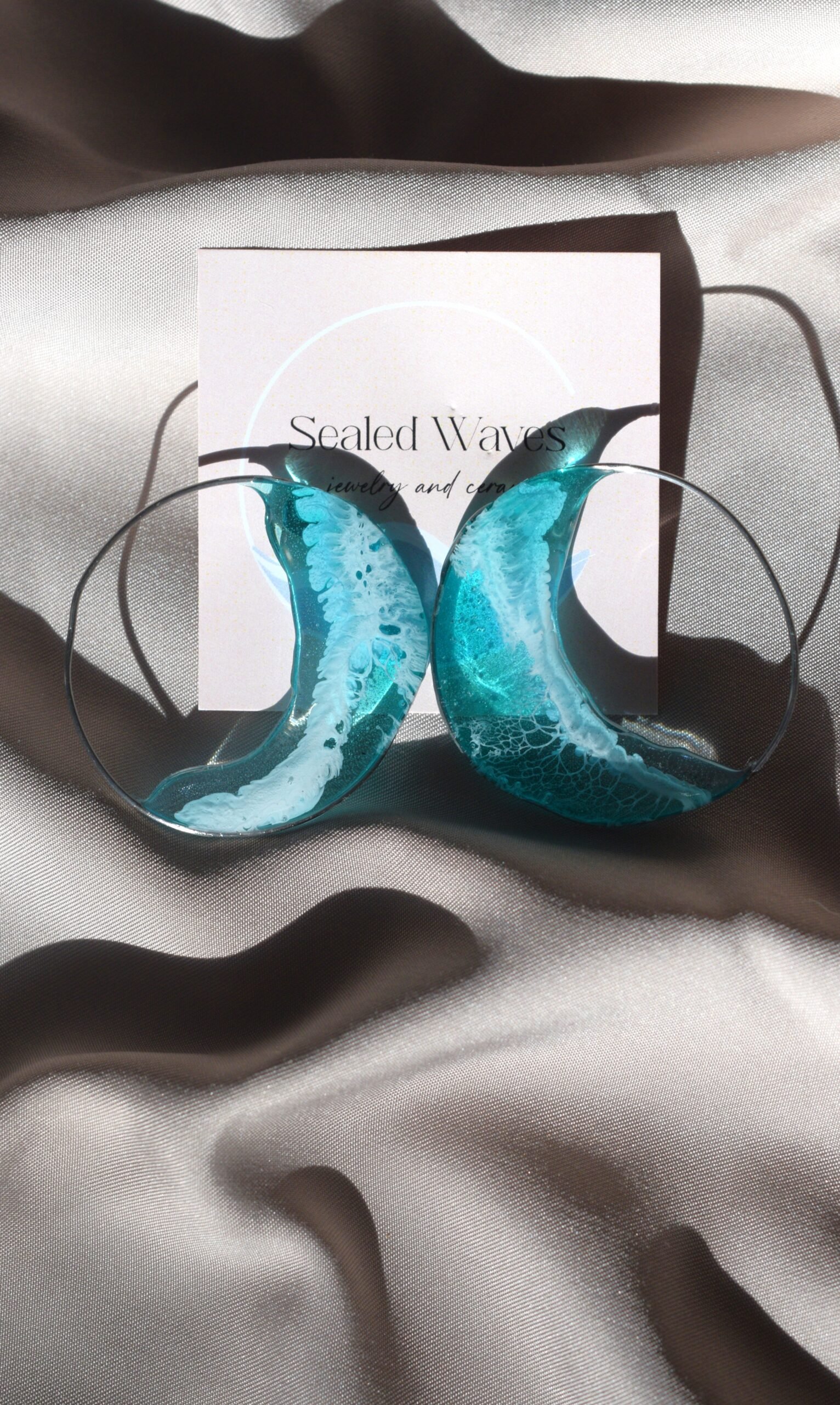 Обеци на щифт | Water Flow - Image 3