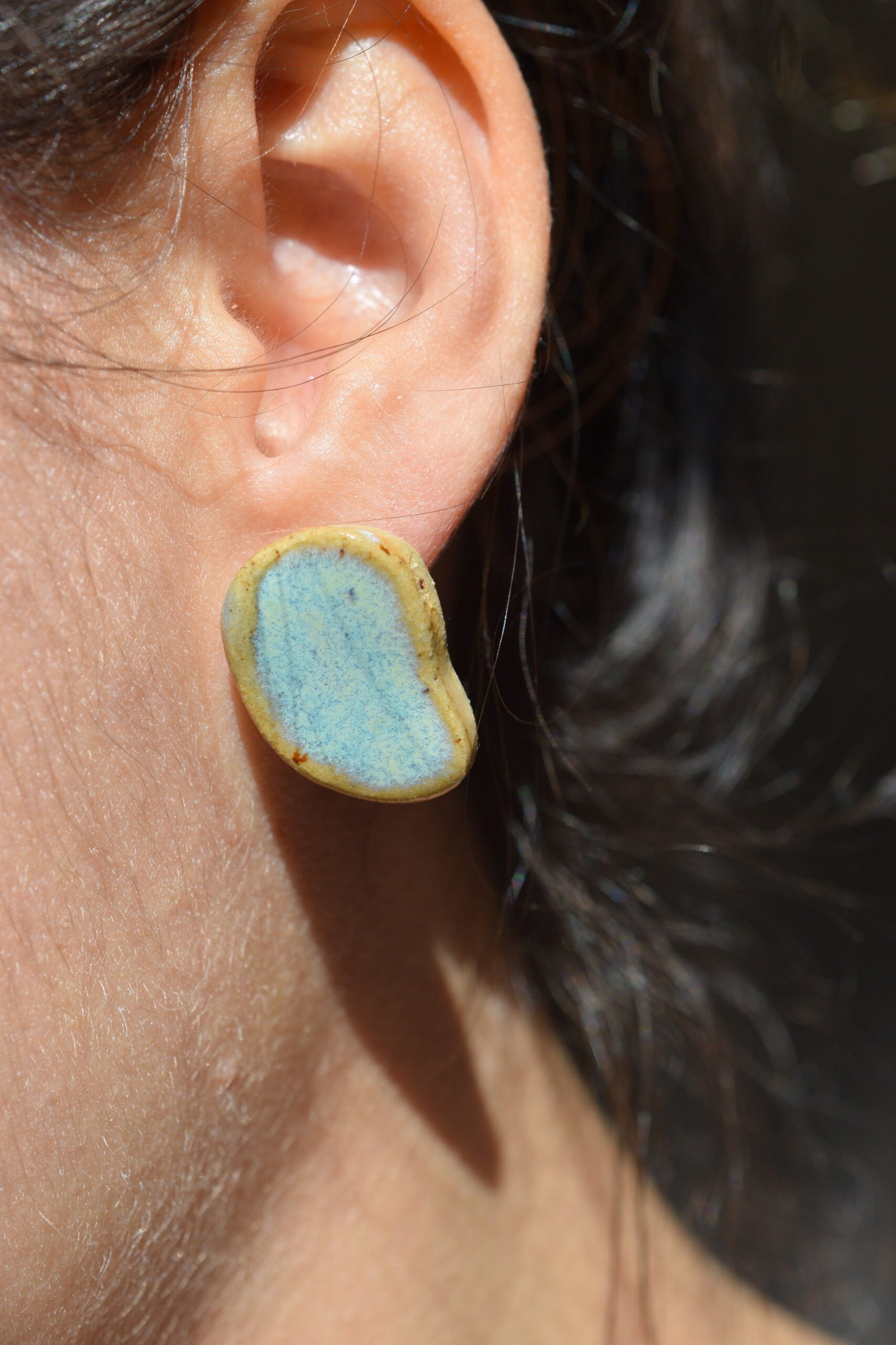 Керамични обеци на щифт | Sealed Waves Pebbles - Image 5